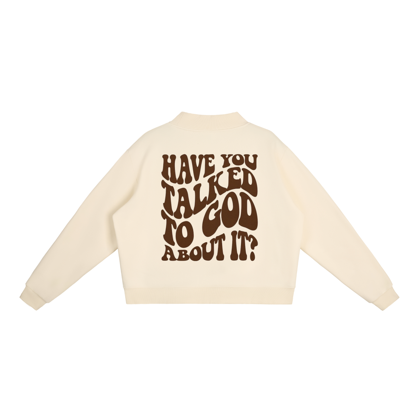 Essential Fleece Mock-Neck Crew Sweatshirt