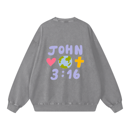 Snow Washed Oversized Sweatshirt