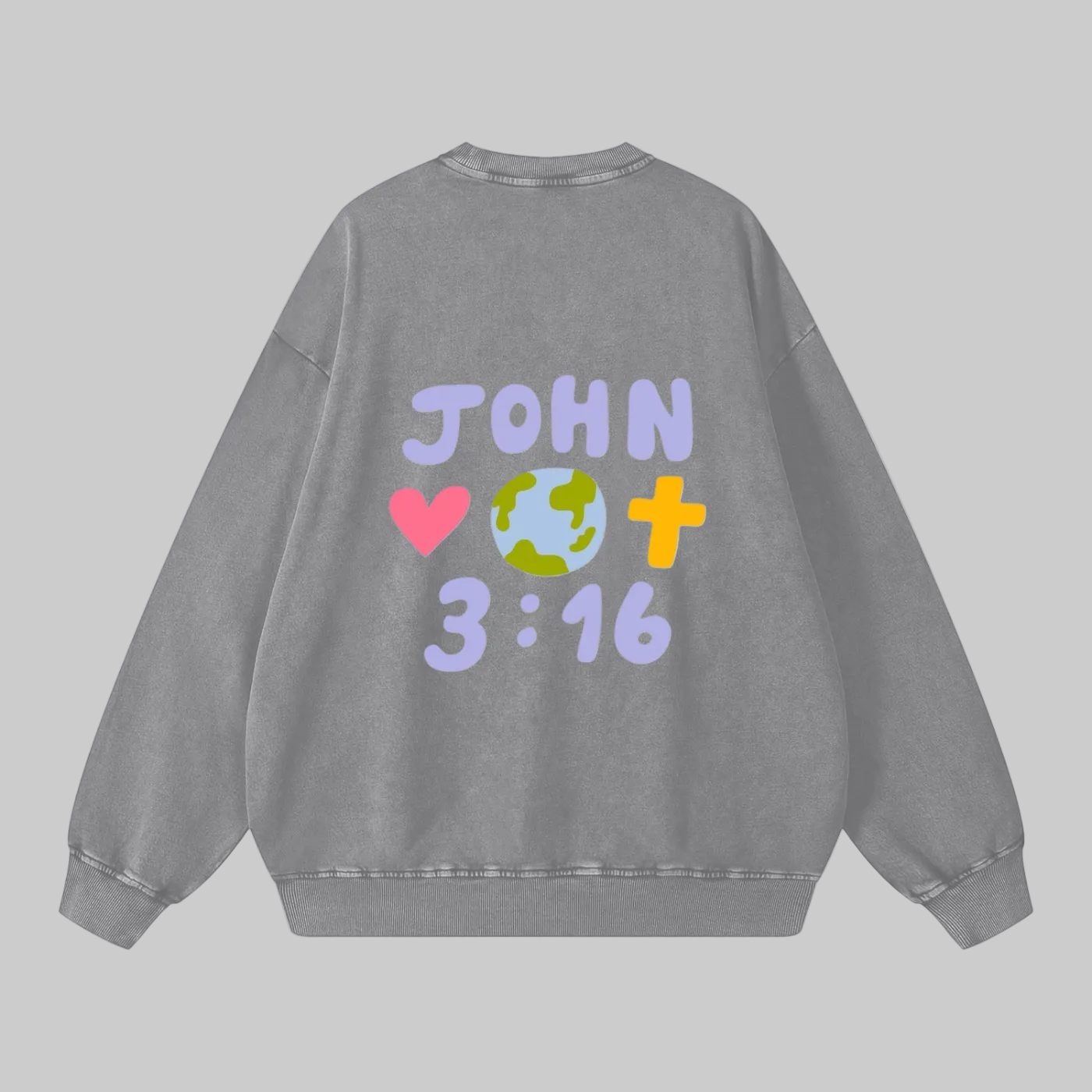 Snow Washed Oversized Sweatshirt