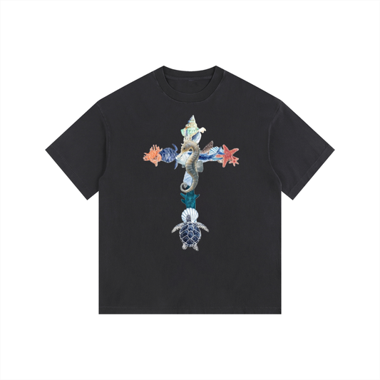 Vintage Washed Oversized Cotton T-Shirt