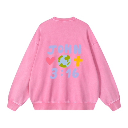 Snow Washed Oversized Sweatshirt