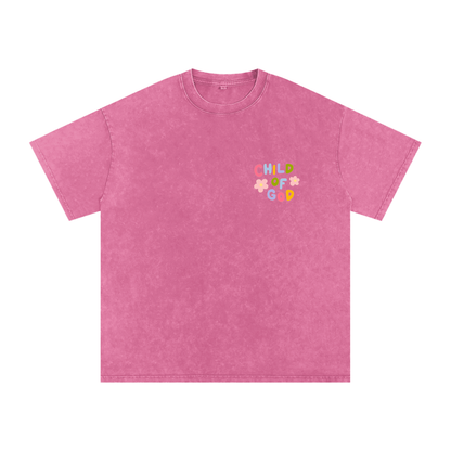 Snow Washed Oversized Cotton T-Shirt
