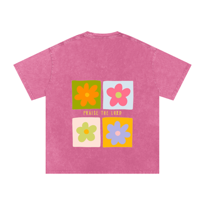 Snow Washed Oversized Cotton T-Shirt