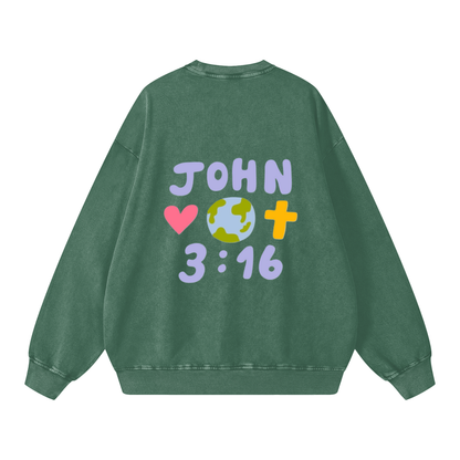 Snow Washed Oversized Sweatshirt