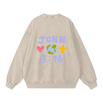 Snow Washed Oversized Sweatshirt