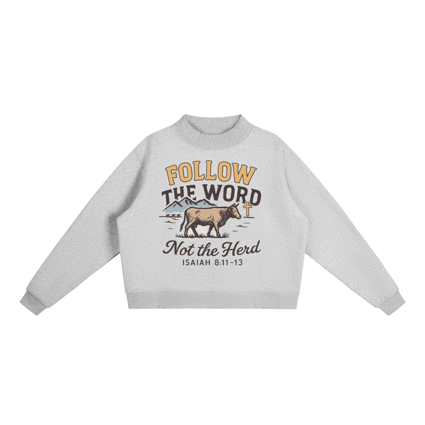 Essential Fleece Mock-Neck Crew Sweatshirt
