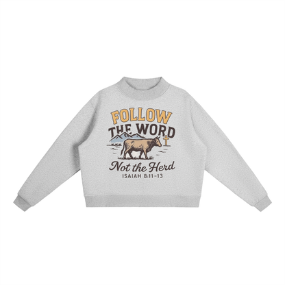 Essential Fleece Mock-Neck Crew Sweatshirt