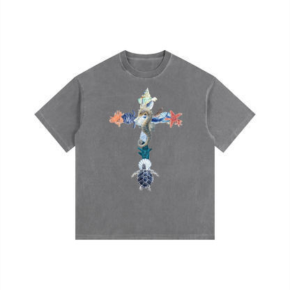 Vintage Washed Oversized Cotton T-Shirt
