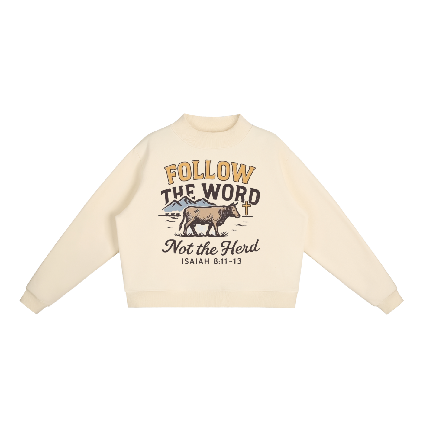 Essential Fleece Mock-Neck Crew Sweatshirt