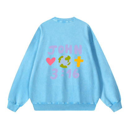 Snow Washed Oversized Sweatshirt