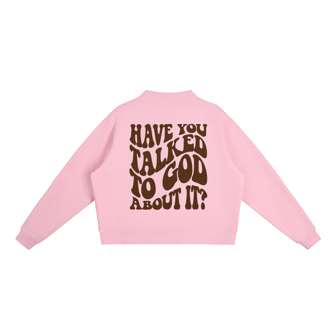 Essential Fleece Mock-Neck Crew Sweatshirt
