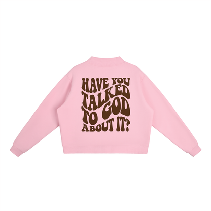 Essential Fleece Mock-Neck Crew Sweatshirt
