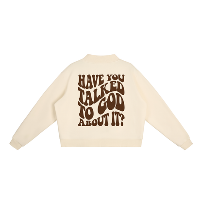 Essential Fleece Mock-Neck Crew Sweatshirt