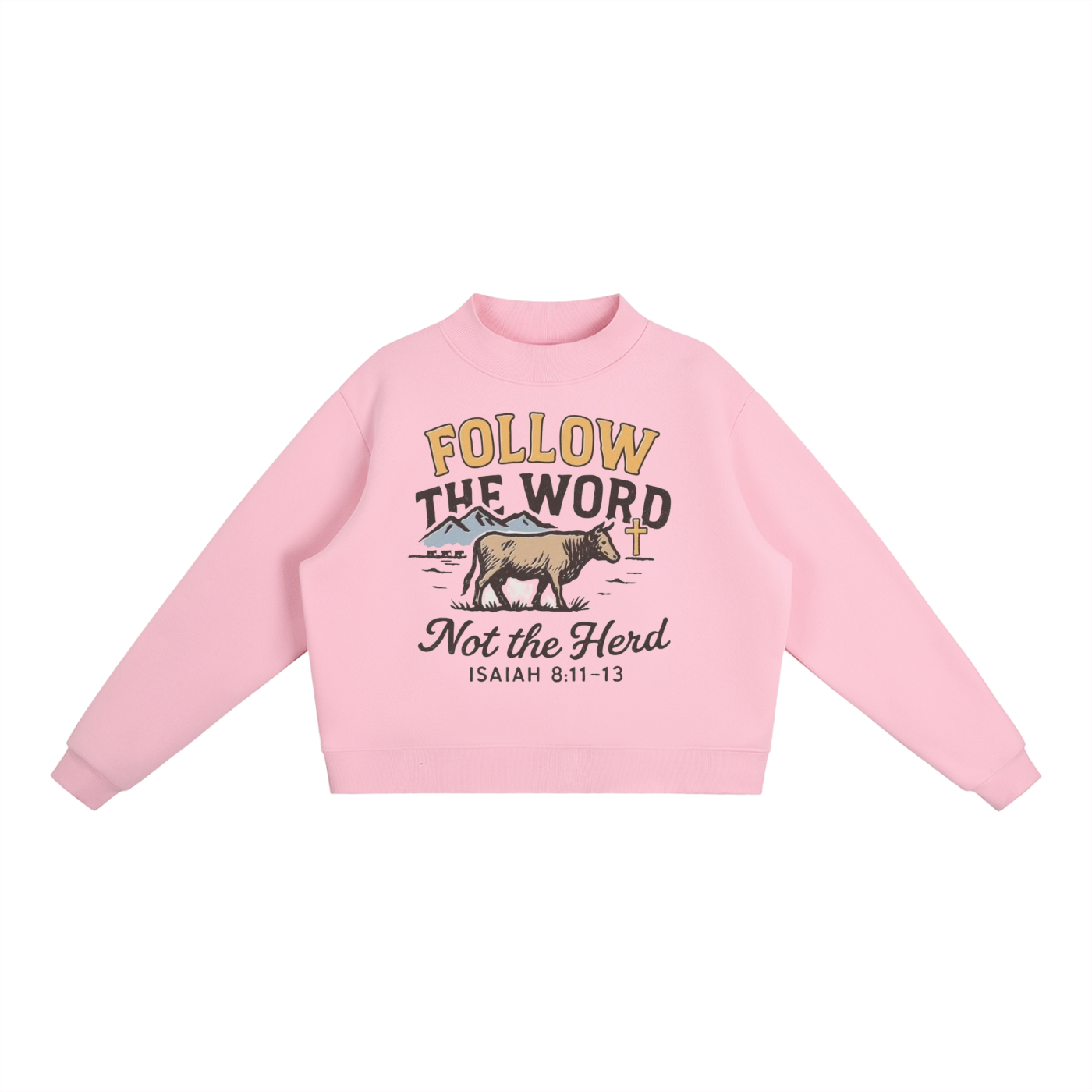 Essential Fleece Mock-Neck Crew Sweatshirt